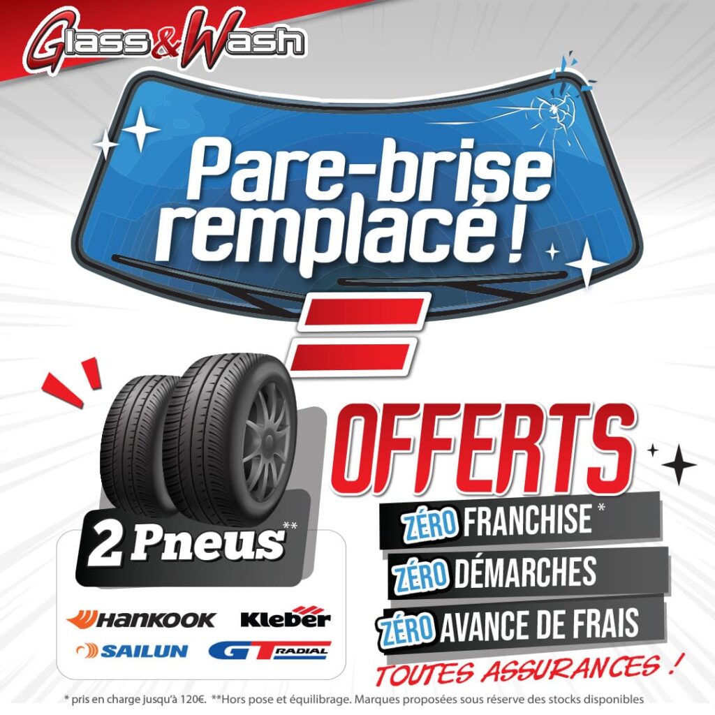 311224 pare brise 2pneus
