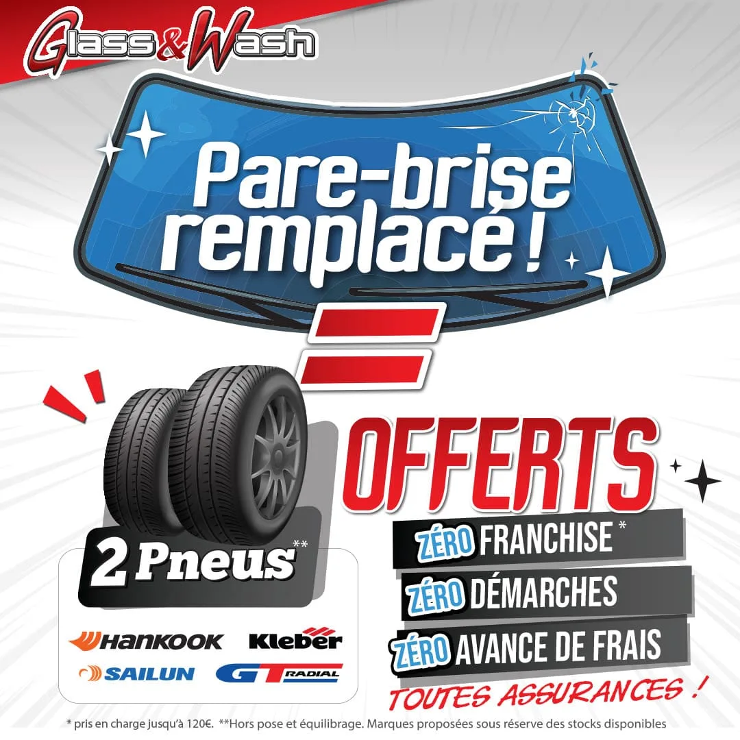 311224 pare brise 2pneus